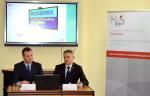 Zdjęcie przedstawia Dyrektora IAS Olsztyn, Pana Mariusza Pawłowskiego i eksperta ds. JPK_VAT, Pana Dominika Wolskiego z US w Elblągu.