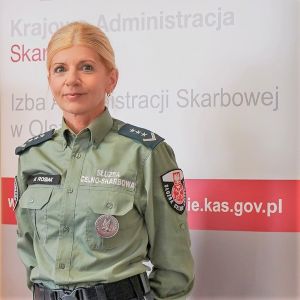 Oficer prasowy Izby Administracji Skarbowej w Olsztynie st. asp. Marta Rosiak.