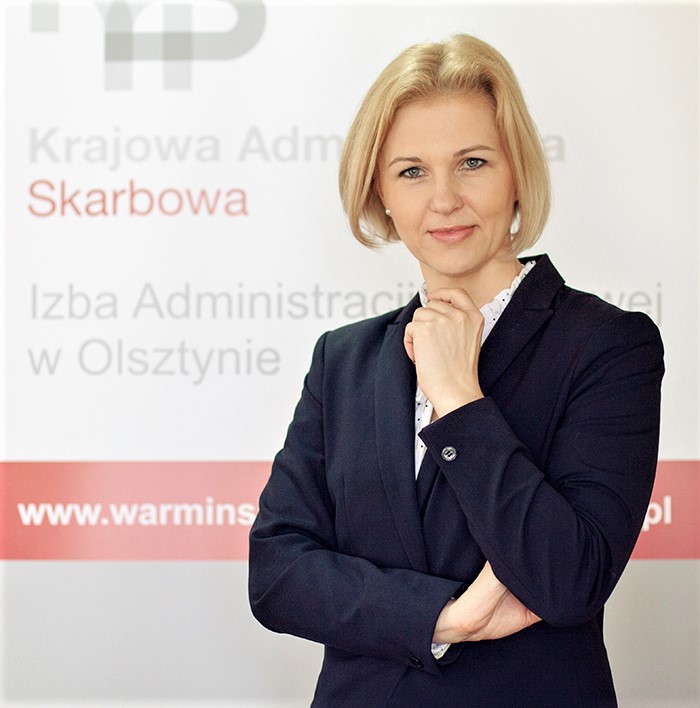 Rzecznik prasowy Izby Administracji Skarbowej w Olsztynie Pani Renata Kostowska.