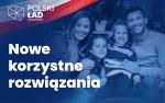 Grafika przedstawiająca zdjęcie rodziny i napis Polski Ład Nowe korzystne rozwiązania