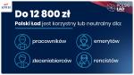 Grafika z napisem Do 12 800 zł Polski ład jest korzystny lub neutralny