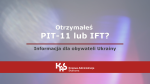 Grafika z logiem Krajowej Administracji Skarbowej oraz napisami: Otrzymałeś PIT-11 lub IFT? Informacja dla obywateli Ukrainy.
